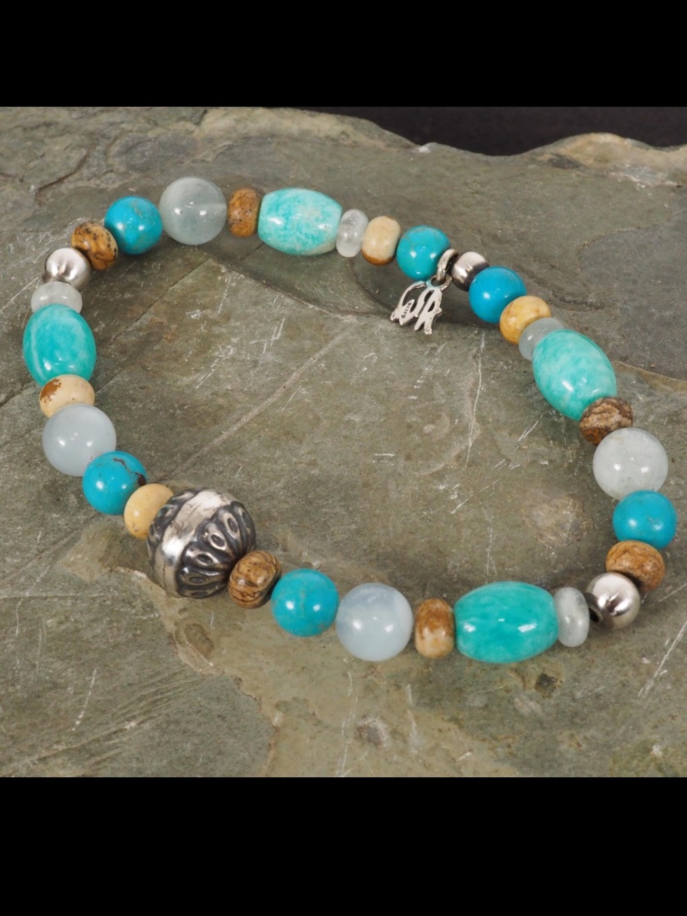 Carolyn Pollack American West Sterling Silver
Multi Stone Stretch Bracelet